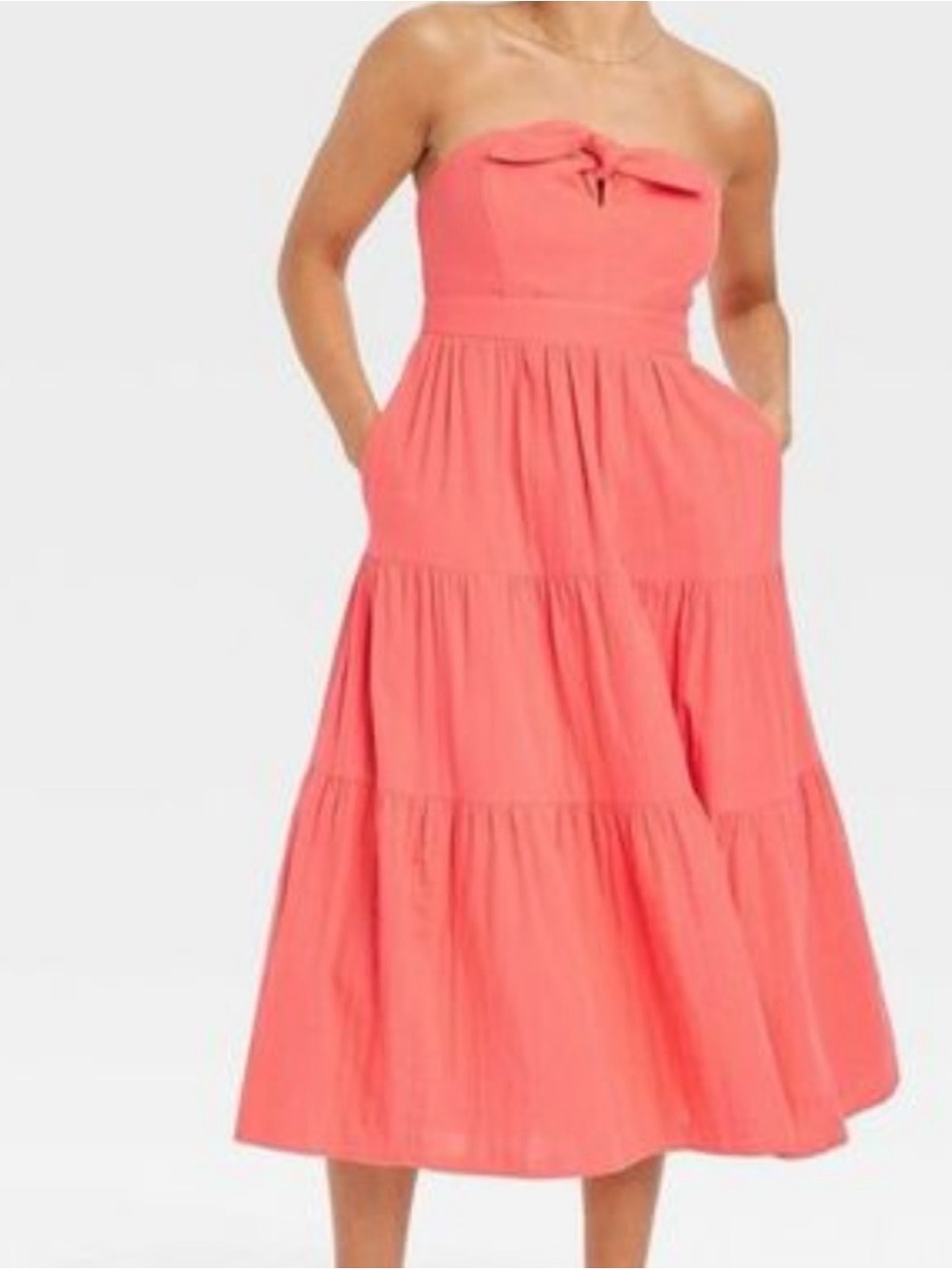 Universal  Thread Coral Strapless Dress XL